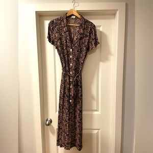 Aritzia Wilfred Animal Print Maxi dress